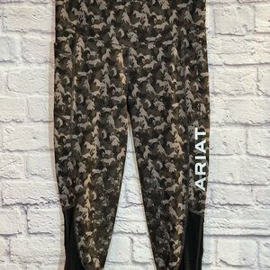 Ariat Eos Gray Horse Camo Riding Tights Leggings Size M Gently used